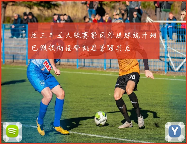 近三年五大联赛禁区外进球统计姆巴佩领衔福登凯恩紧随其后